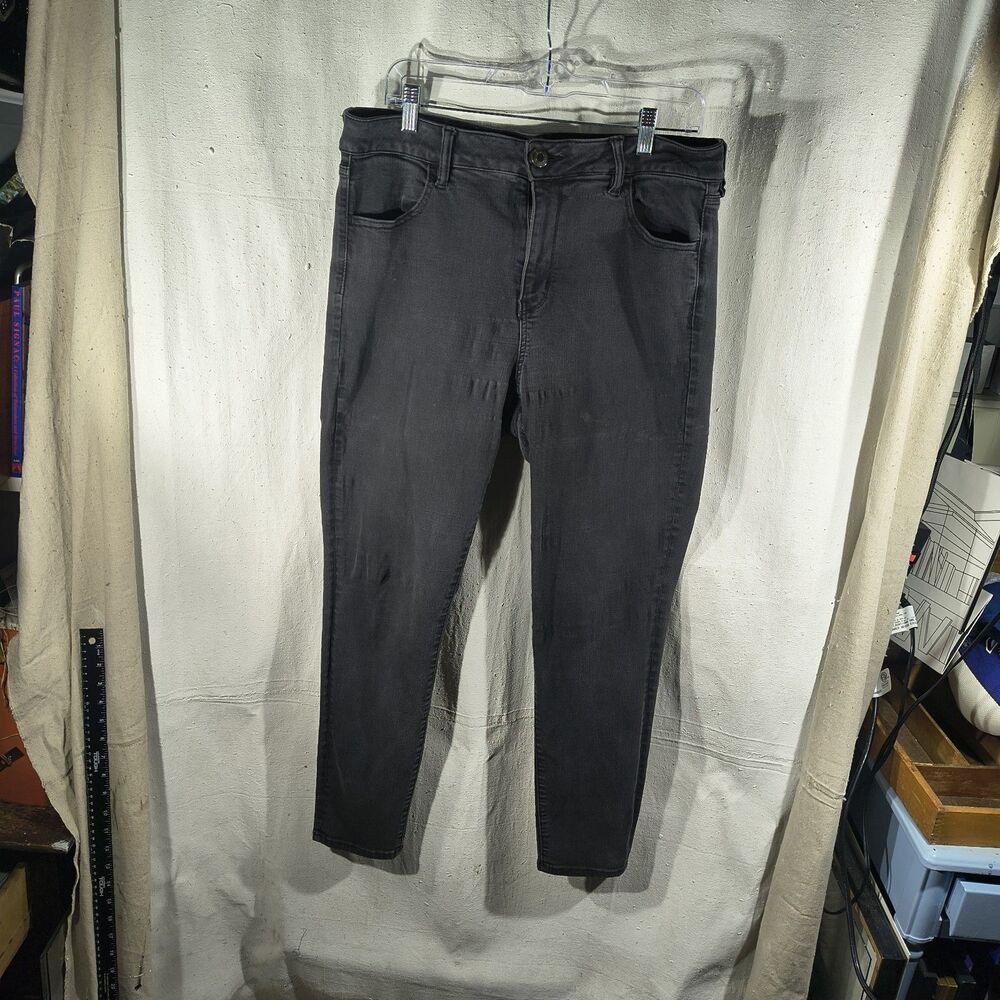 American Eagle Men's Size 33 Black Jeans Skinny Straight Next Level Stretch